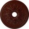 Ekena Millwork Rose and Ribbon Ceiling Medallion (Canopies up to 4"), 23 5/8"OD x 4"ID x 1 1/2"P, Brushed Mahogany CM23ROBMF - alternate 1